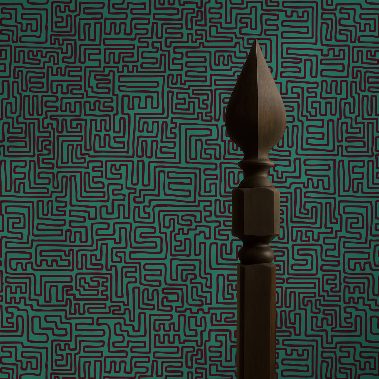 Maximalist Swirls | Cool Trendy Squiggly Bold Maze Wallpaper Wallpaper Sckribbles