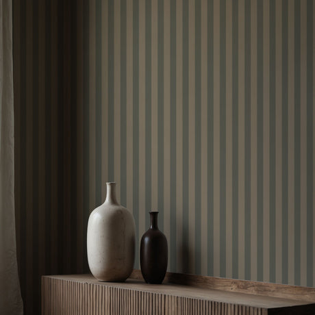 Subtle Stripes | Classic Muted Old-World Understated Striped Wallpaper Wallpaper Sckribbles