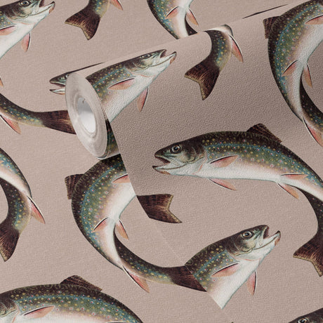 Something Fishy | Unique & Cool Quirky Vintage Fish Wallpaper Wallpaper Sckribbles