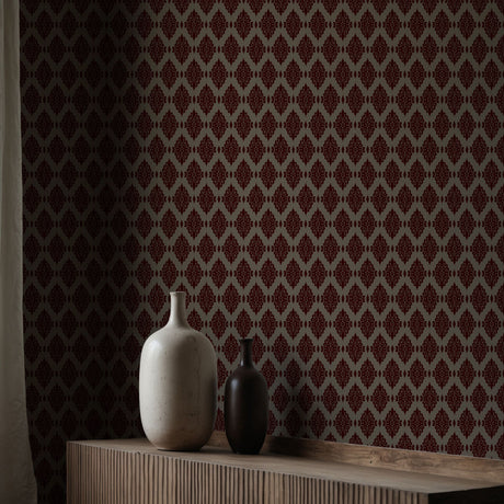 Ornate Grace | Vintage Opulent Regal Victorian Damask Wallpaper Wallpaper Sckribbles