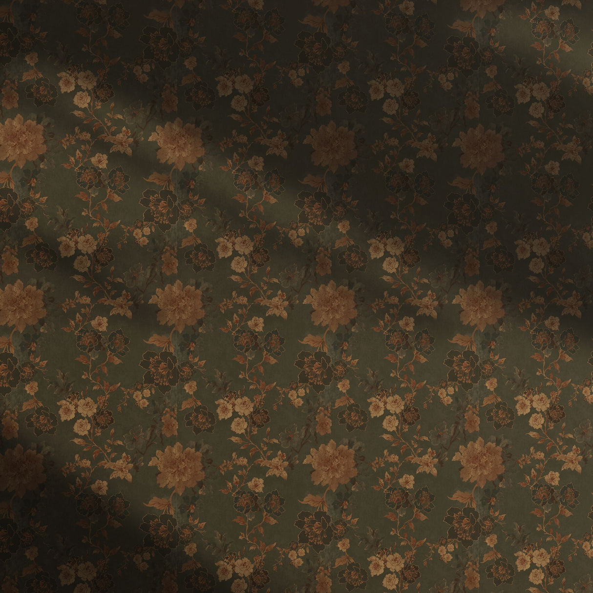 Timeless Flora | Vintage Aged Chinoiserie Floral Wallpaper Wallpaper Sckribbles