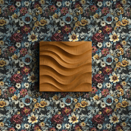Nostalgic Blooms | Vintage Colorful Retro Floral Wallpaper Wallpaper Sckribbles