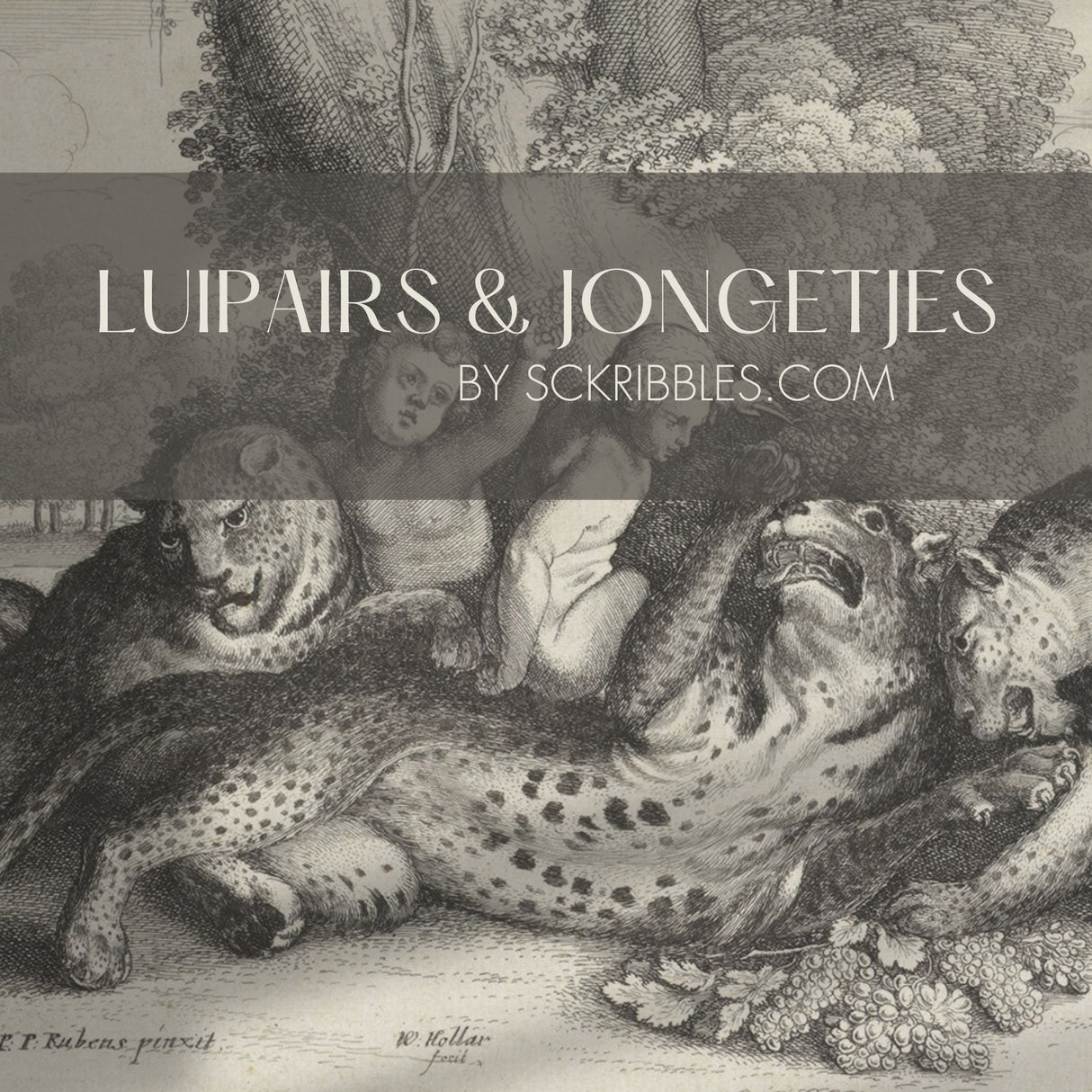 Luipairs & Jongetjes | Vintage Mythical Animals Wallpaper Mural Wallpaper Mural Sckribbles