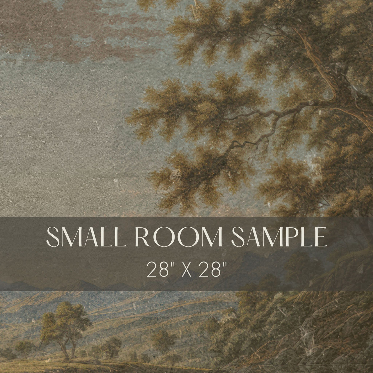 Vintage Vista | English Scenic Landscape Wallpaper Mural Wallpaper Mural Sckribbles Traditional - (Non-Woven) Small Room Sample - 28'' x 28'' / 71 x 71 cm