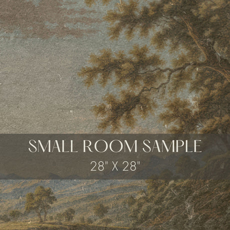 Vintage Vista | English Scenic Landscape Wallpaper Mural Wallpaper Mural Sckribbles Traditional - (Non-Woven) Small Room Sample - 28'' x 28'' / 71 x 71 cm