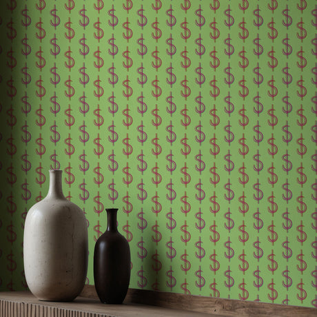 Trust Fund | Maximalist Colorful Dollar Sign Money Bubble Wallpaper Wallpaper Sckribbles