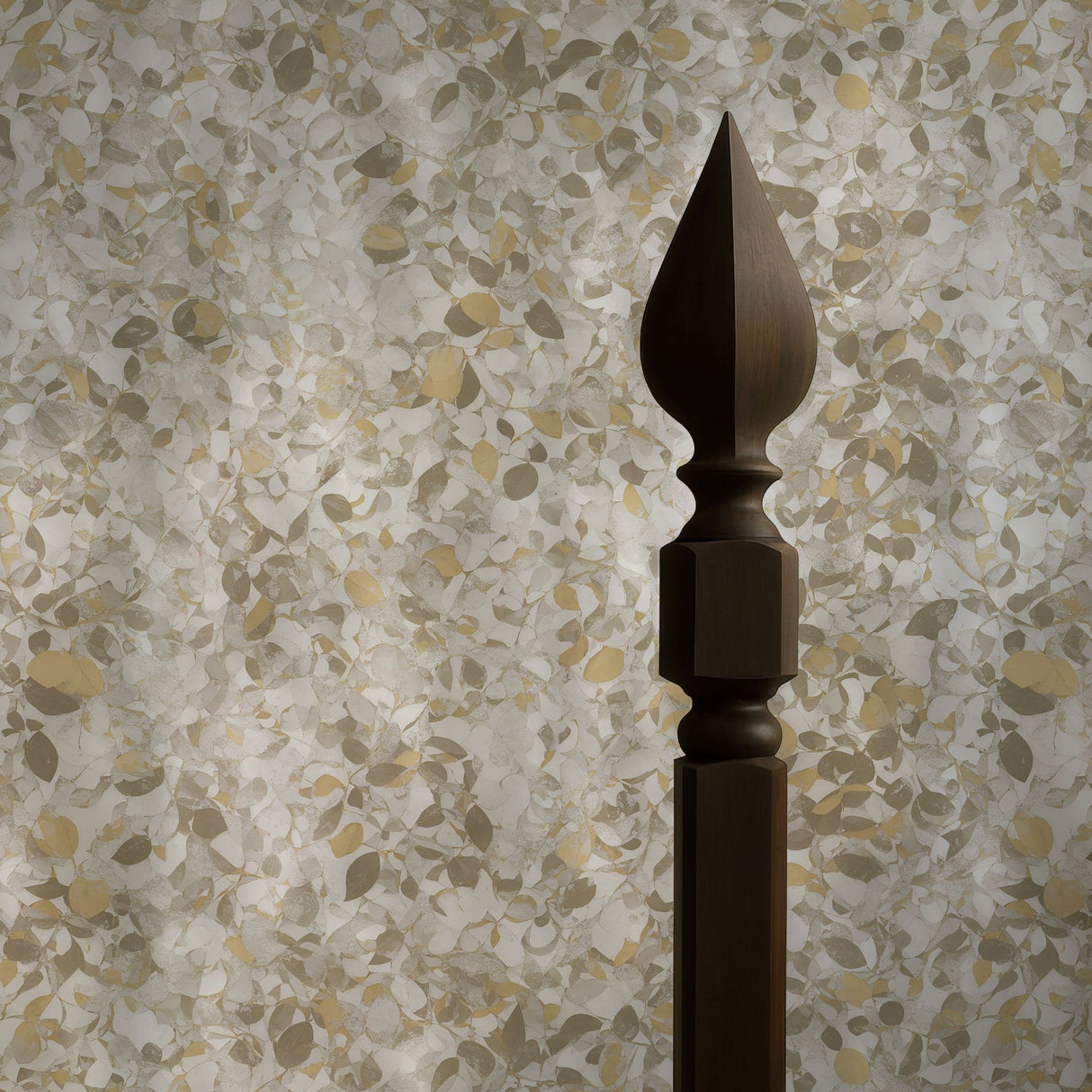 Faded Foliage | Weathered Neutral Rustic Leaves Kitchen Wallpaper Wallpaper Sckribbles