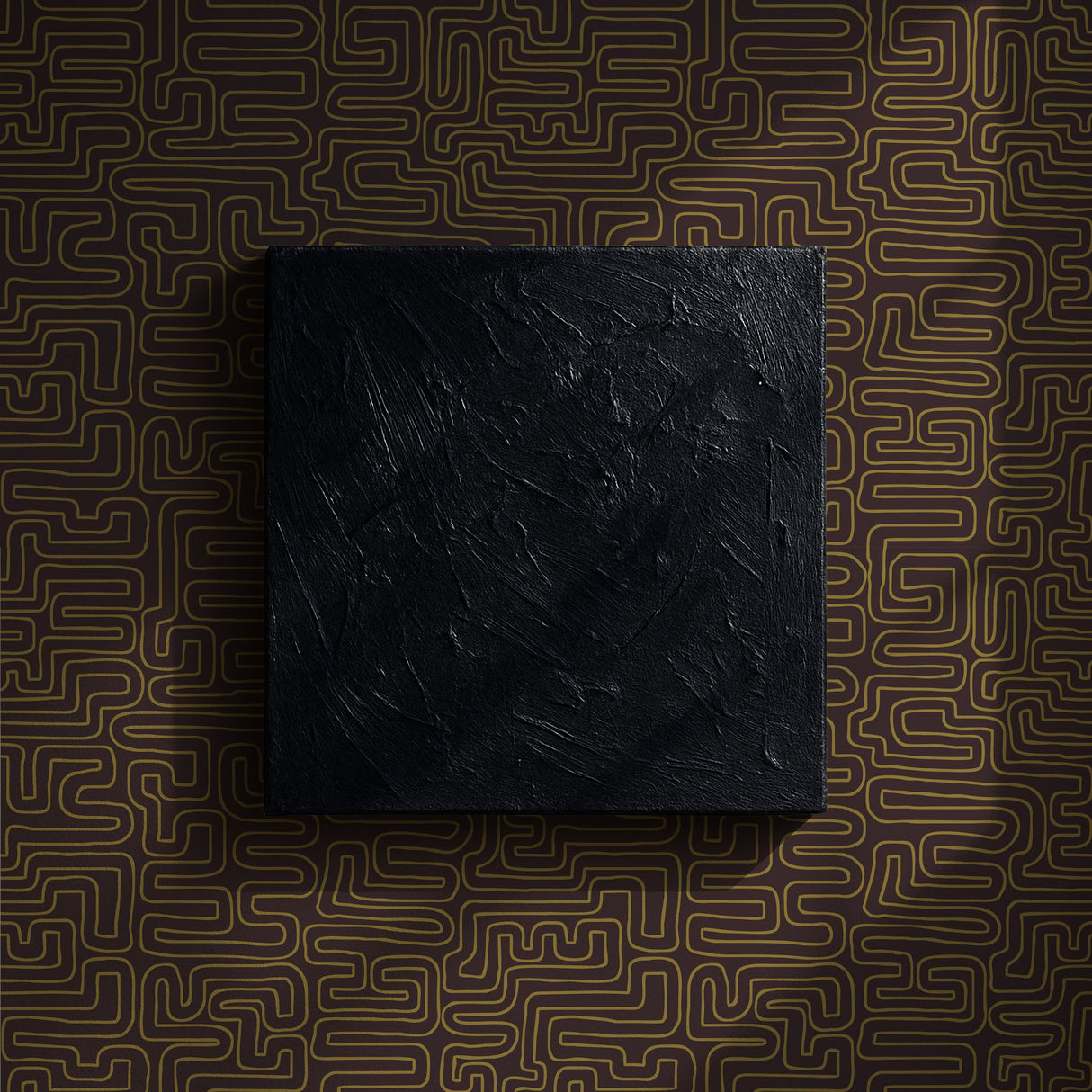 Le Labyrinthe | Moody Maze Squiggly Lines Maximalist Wallpaper Wallpaper Sckribbles