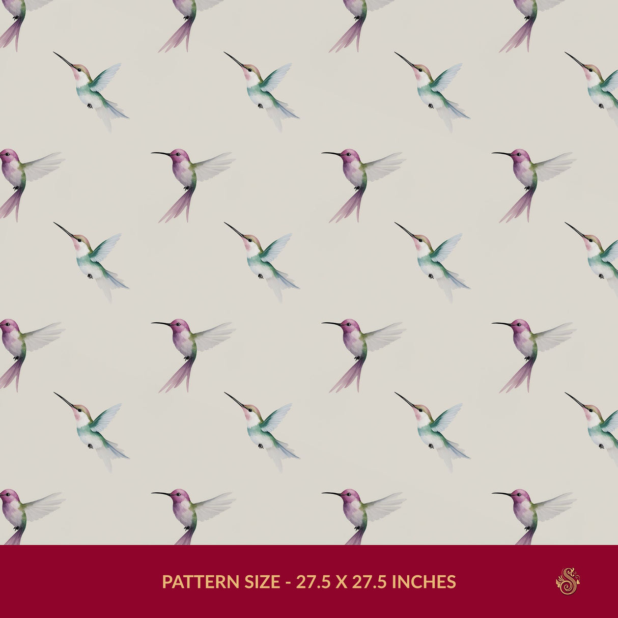 Dreamy Flight | Sweet Feminine Watercolor Hummingbird Wallpaper Wallpaper Sckribbles