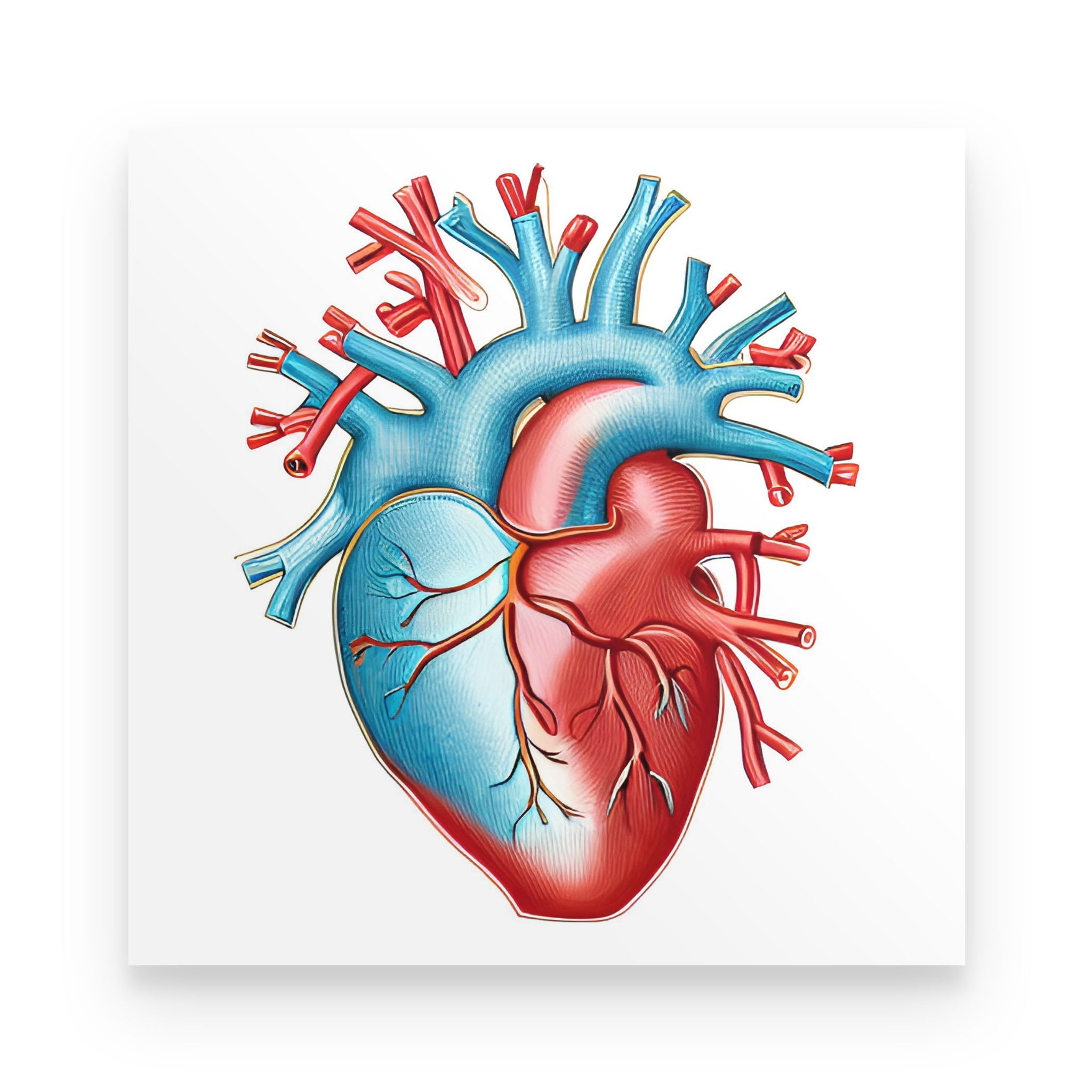 human heart sketches