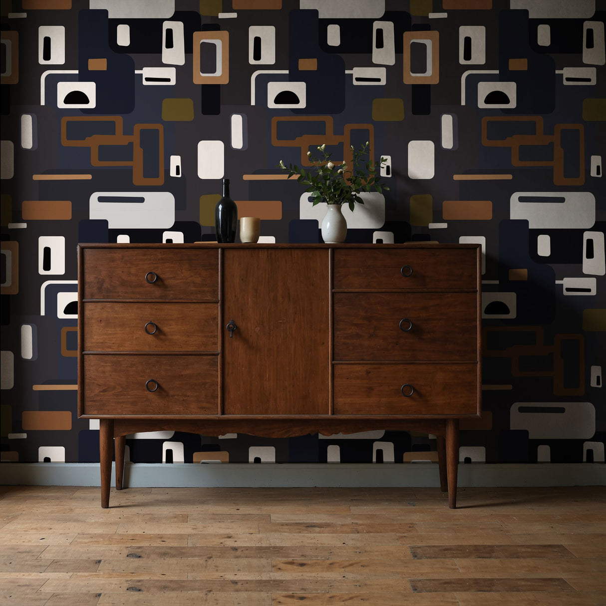 Groovy Mid-Century Modern 1970s Wallpaper {Mellow Pop} Wallpaper Sckribbles