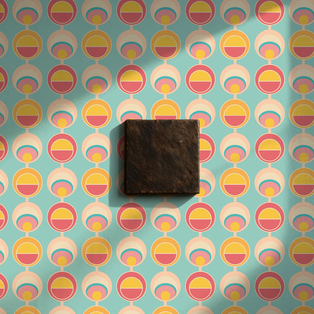 Sweet 70s | Cute Fun Pastel Circles 1970s Wallpaper Wallpaper Sckribbles