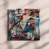Grunge Abstract Contemporary Men's Wall Art Canvas {Stay or Leave} Canvas Wall Art Sckribbles   