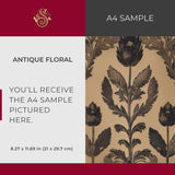 Antique Floral | Neutral Vintage Botanical Damask Wallpaper