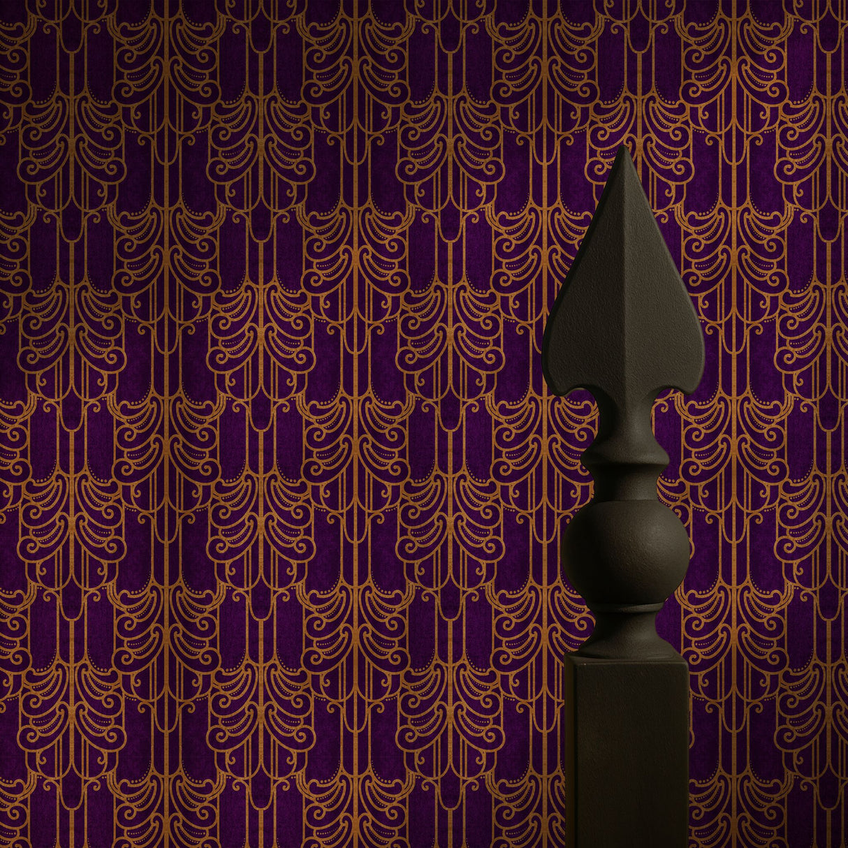 Gritty Luxe | Luxurious Decadent Moody Art Nouveau Wallpaper Wallpaper Sckribbles