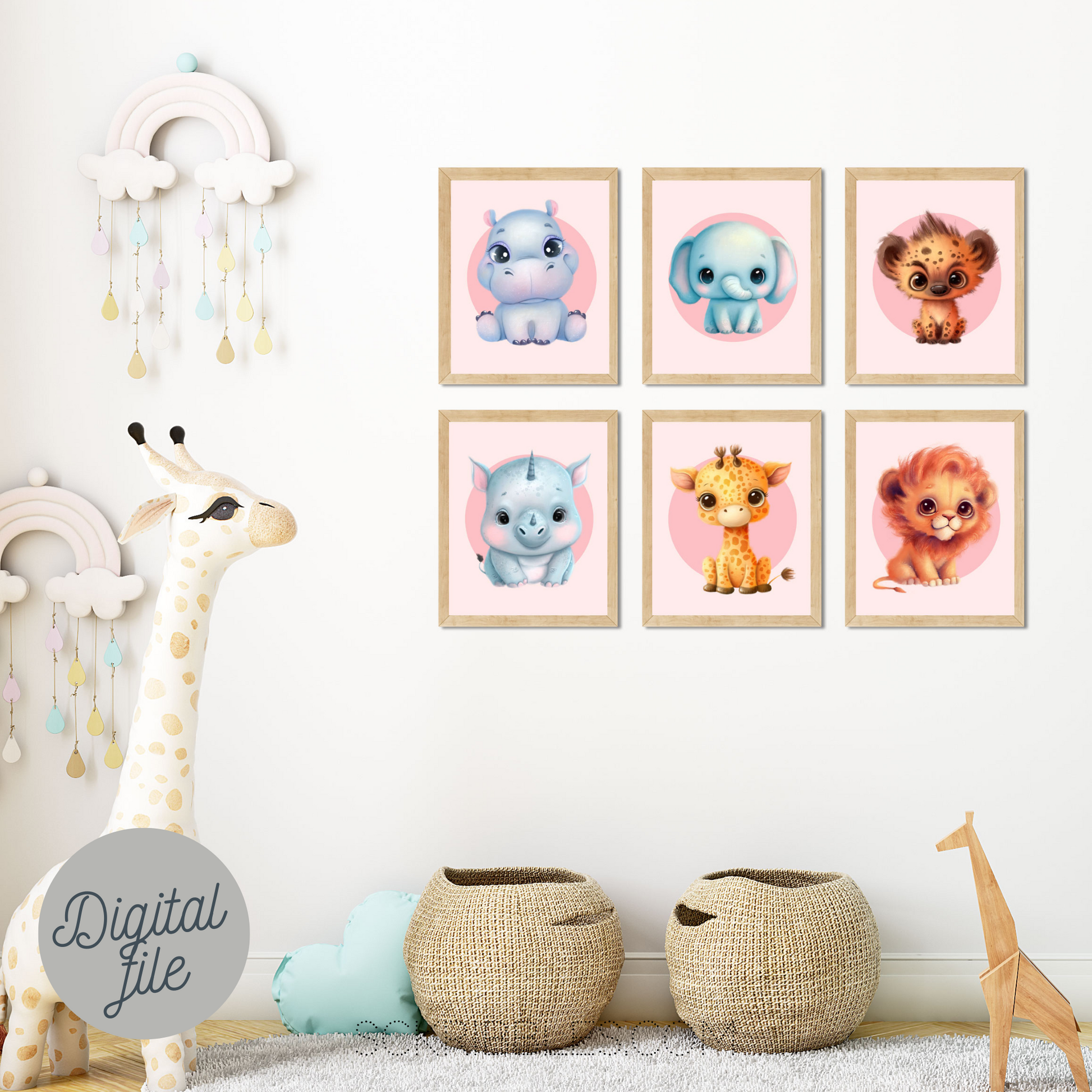 3D Cute Baby Tiger with Dreamy Eyes Adorable Nursery Art