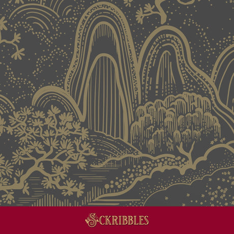 Asian botanical wallpaper.