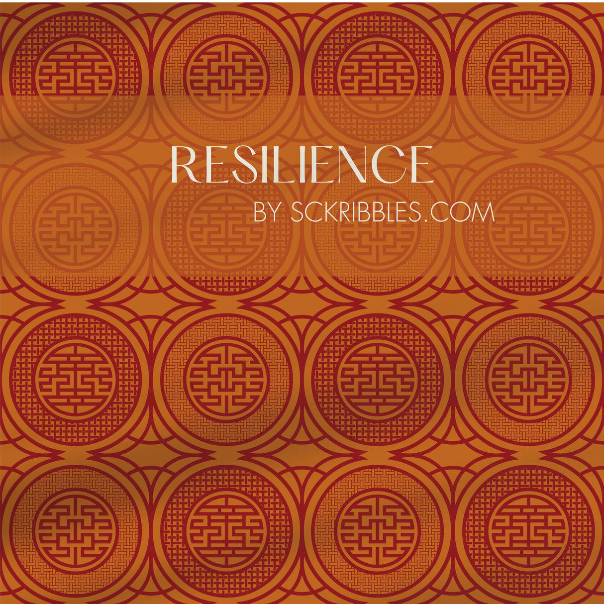 Dramatic Bright Geometrical Chinese Wallpaper {Harmony Rising} Wallpaper Sckribbles