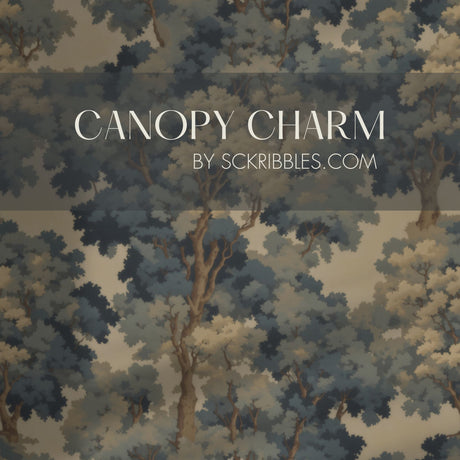 Moody Forest Aubusson Tapestry Trees Wallpaper {Canopy Charm} Wallpaper Sckribbles