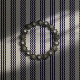 Beige and blue contemporary striped wallpaper.