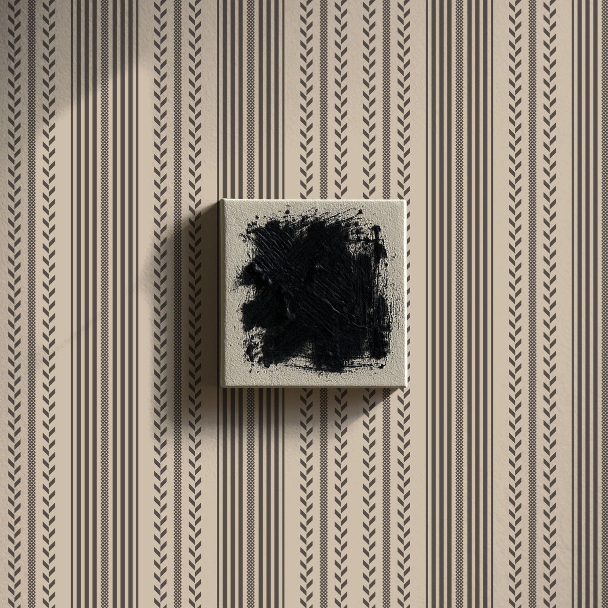 Classic Neutral Beige Striped Traditional Wallpaper {Cottage Charm} Wallpaper Sckribbles