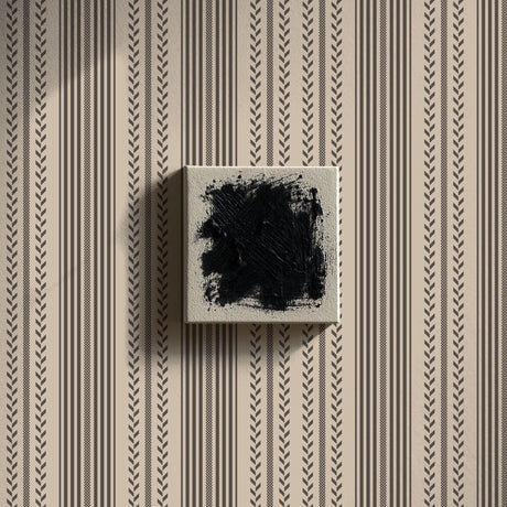 Classic Neutral Beige Striped Traditional Wallpaper {Cottage Charm} Wallpaper Sckribbles