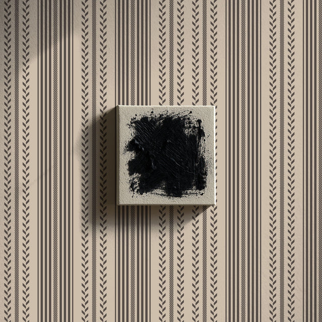 Classic Neutral Beige Striped Traditional Wallpaper {Cottage Charm} Wallpaper Sckribbles