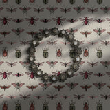 Beige vintage bug wallpaper.