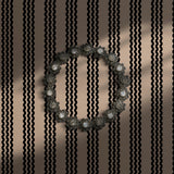 Beige and black wavy striped wallpaper.