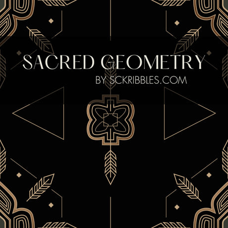 Moody Black Glamorous Luxury Art Deco Wallpaper {Sacred Geometry} Wallpaper Sckribbles