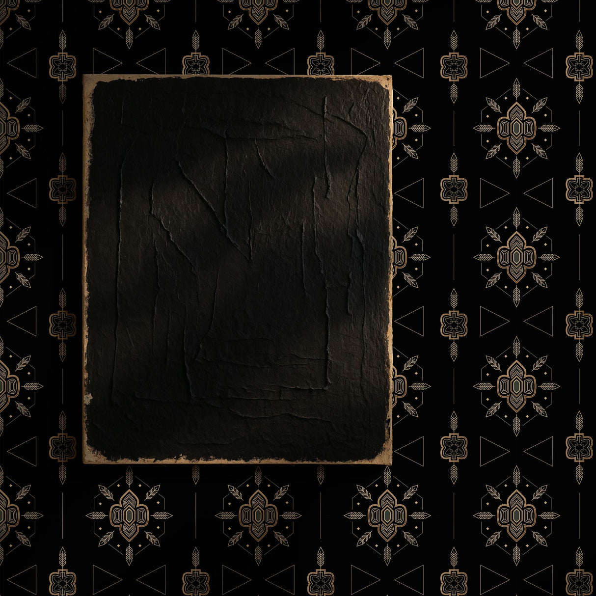 Moody Black Glamorous Luxury Art Deco Wallpaper {Sacred Geometry} Wallpaper Sckribbles
