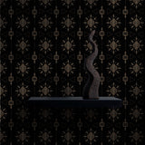 Moody Black Glamorous Luxury Art Deco Wallpaper {Sacred Geometry} Wallpaper Sckribbles