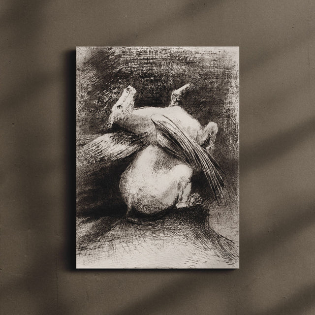 "The Impotent Wing" Wall Art Canvas Print by Odilon Redon Canvas Wall Art Sckribbles   