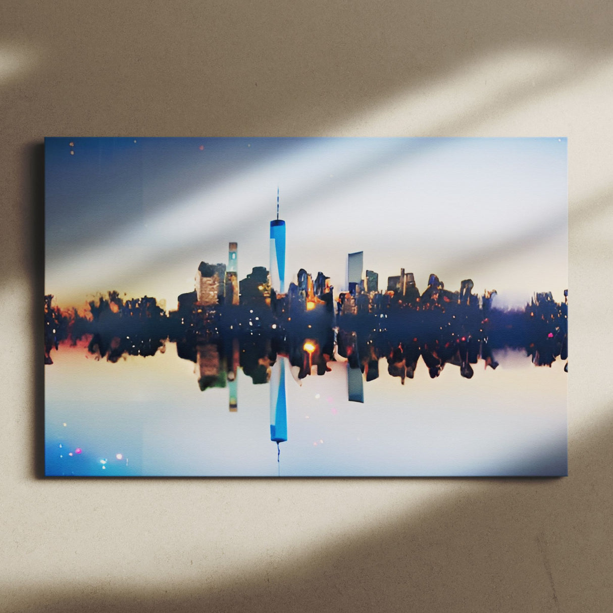Blue New York City Skyline Canvas Wall Art Print {Blueyork} Canvas Wall Art Sckribbles   