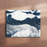 "The Wave" Blue Vintage Wall Art Canvas Printby C. R. W. Nevinson Canvas Wall Art Sckribbles   