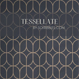 Oblong Intersect | Elegant Classic Geometrical Art Deco Wallpaper Wallpaper Sckribbles