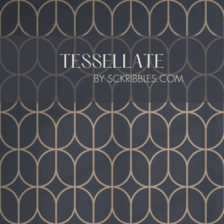 Oblong Intersect | Elegant Classic Geometrical Art Deco Wallpaper Wallpaper Sckribbles