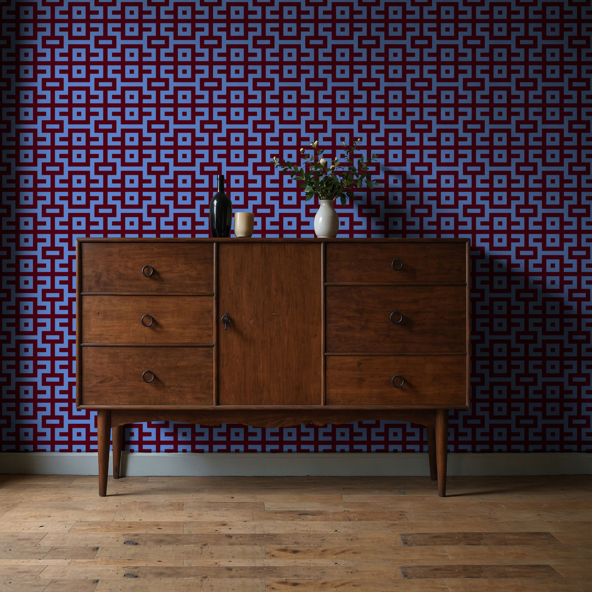 Bright Bold & Eccentric Retro Art Deco Wallpaper {Pacdeco} Wallpaper Sckribbles