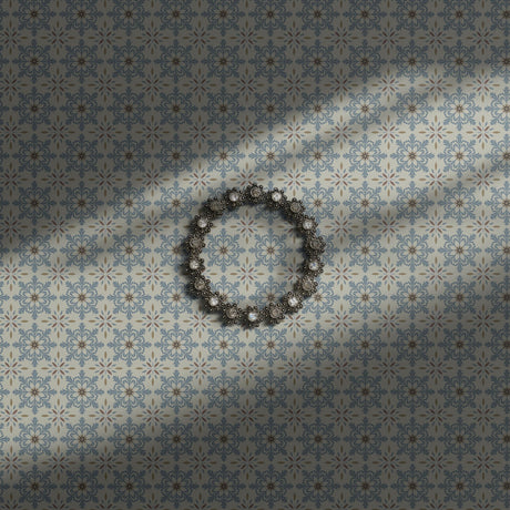 Blue tile wallpaper.