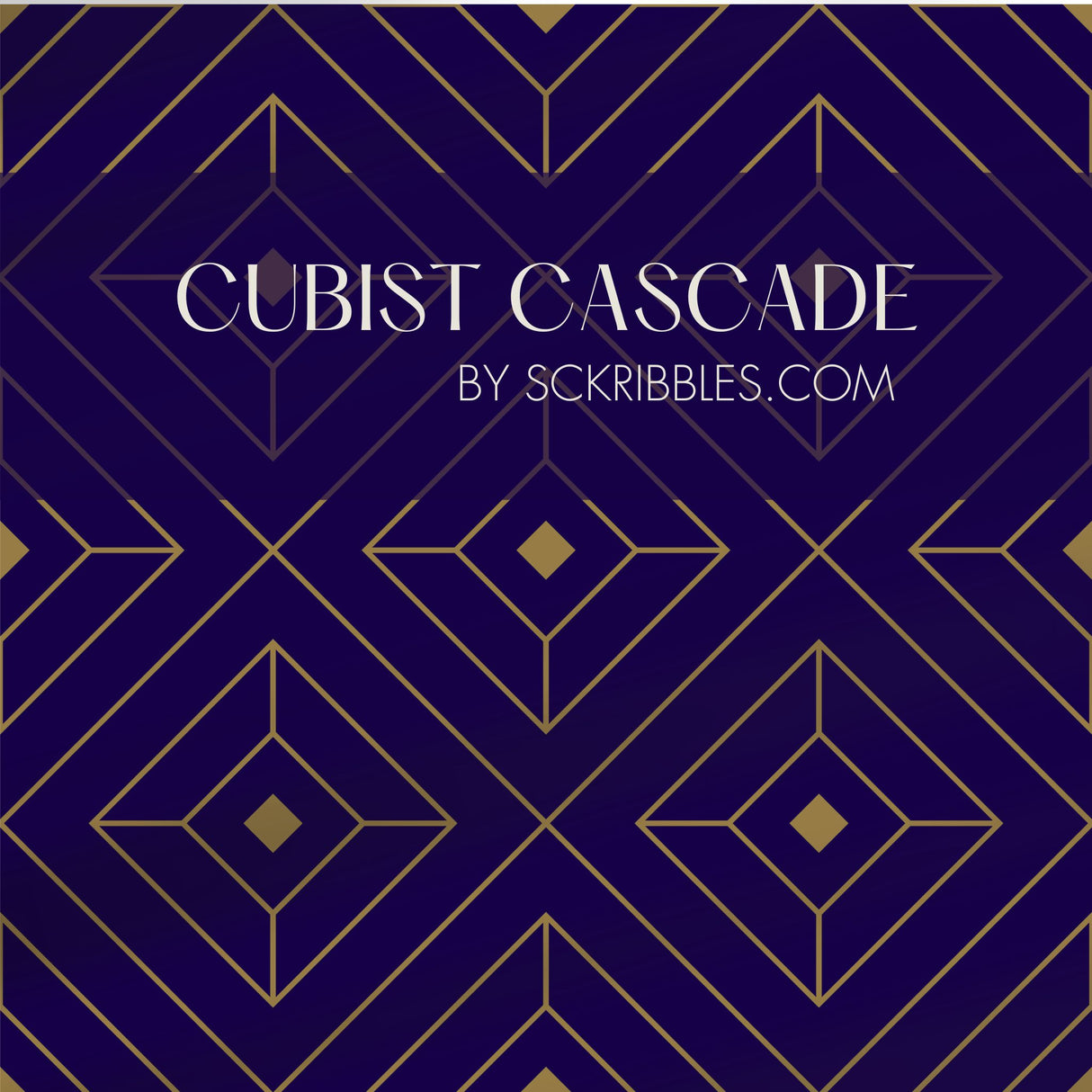 Glamorous & Bold Luxury Art Deco Wallpaper {Square Affair} Wallpaper Sckribbles Traditional - (Non-Woven) Sample 14'' x 14'' / 35 x 35 cm Cubist Cascade