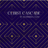 Glamorous & Bold Luxury Art Deco Wallpaper {Square Affair} Wallpaper Sckribbles Traditional - (Non-Woven) Sample 14'' x 14'' / 35 x 35 cm Cubist Cascade