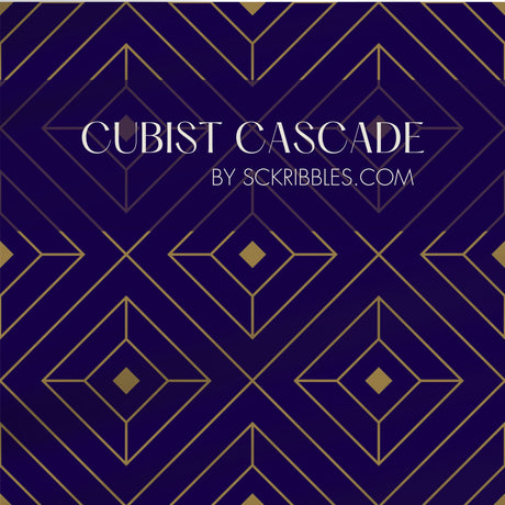 Glamorous & Bold Luxury Art Deco Wallpaper {Square Affair} Wallpaper Sckribbles Traditional - (Non-Woven) Sample 14'' x 14'' / 35 x 35 cm Cubist Cascade