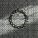 Blue and beige European tile wallpaper.
