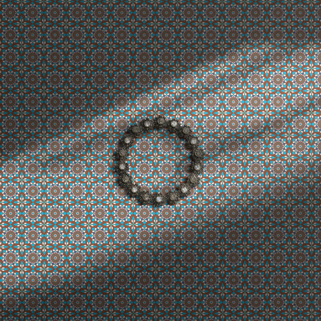 Blue and brown prism geometrical wallpaper.