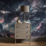 Blue Celestial Star Landscape Wallpaper Mural {Sunset Galaxy} Wallpaper Sckribbles   