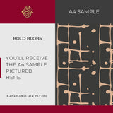 Bold Blobs | Dark Brown Graphic Paint Splatter Wallpaper