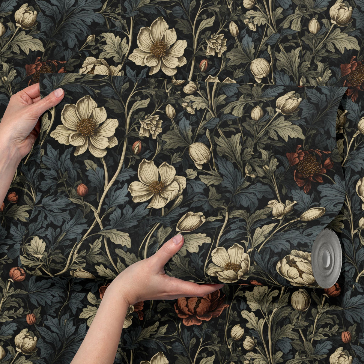 Dark Floral Botanical Garden Wallpaper {Leafy Luxe} Wallpaper Sckribbles   