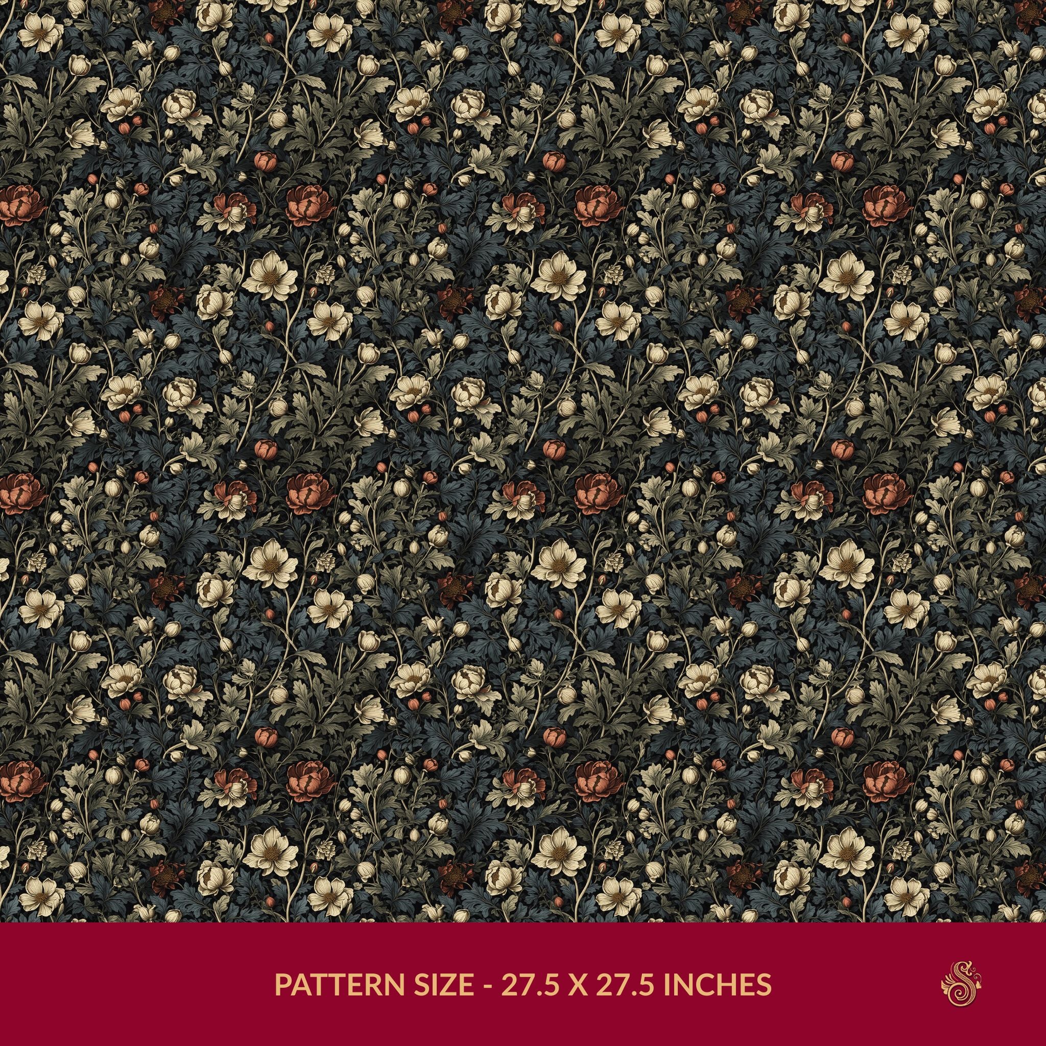 Leafy Luxe | Dark Floral Botanical Garden Wallpaper – Sckribbles