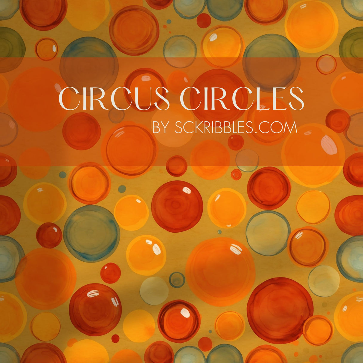 Colorful Bright Bubbles Children's Room Wallpaper {Circus Circles} Wallpaper Sckribbles