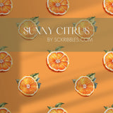 Bright Orange Fruit Slices Kitchen Wallpaper {Sunny Citrus} Wallpaper Sckribbles